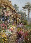 Alfred de Breanski A Garden in July painting